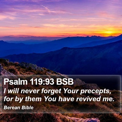 Psalm 119:93 BSB Bible Verse Image