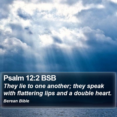 Psalm 12:2 BSB Bible Verse Image