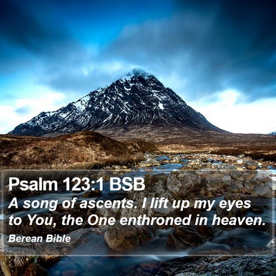 Psalm 123:1 BSB Bible Verse Image