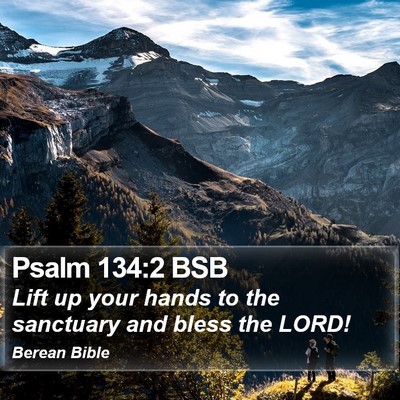 Psalm 134:2 BSB Bible Verse Image
