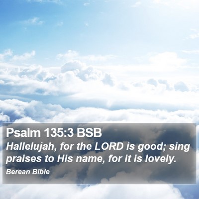 Psalm 135:3 BSB Bible Verse Image