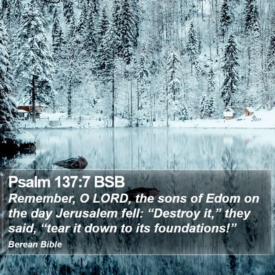 Psalm 137:7 BSB Bible Verse Image