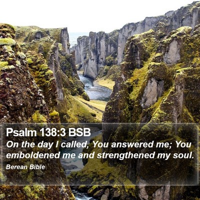 Psalm 138:3 BSB Bible Verse Image