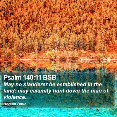 Psalm 140:11 BSB Bible Verse Image