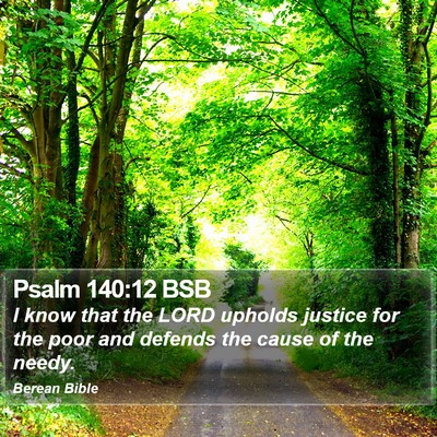 Psalm 140:12 BSB Bible Verse Image