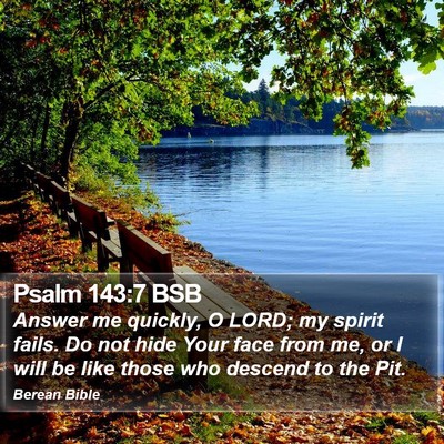 Psalm 143:7 BSB Bible Verse Image