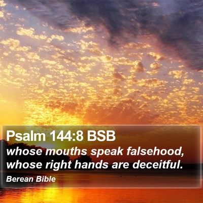Psalm 144:8 BSB Bible Verse Image
