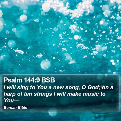 Psalm 144:9 BSB Bible Verse Image