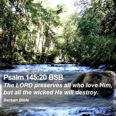 Psalm 145:20 BSB Bible Verse Image