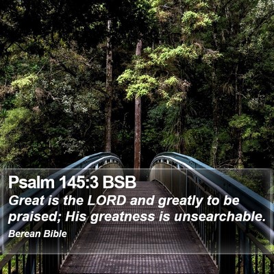 Psalm 145:3 BSB Bible Verse Image