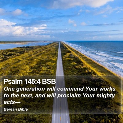 Psalm 145:4 BSB Bible Verse Image