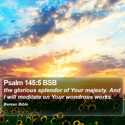 Psalm 145:5 BSB Bible Verse Image