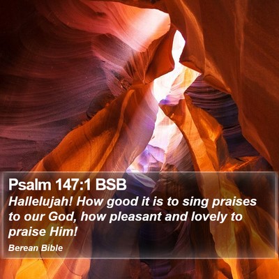 Psalm 147:1 BSB Bible Verse Image