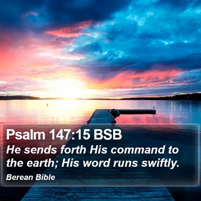 Psalm 147:15 BSB Bible Verse Image