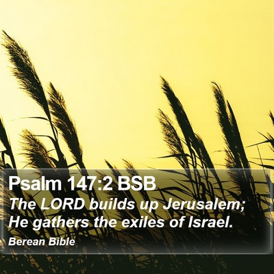Psalm 147:2 BSB Bible Verse Image