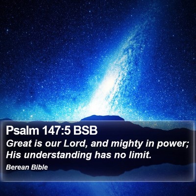 Psalm 147:5 BSB Bible Verse Image