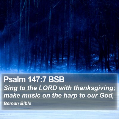 Psalm 147:7 BSB Bible Verse Image