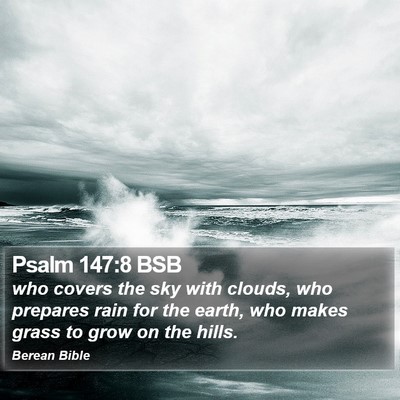 Psalm 147:8 BSB Bible Verse Image