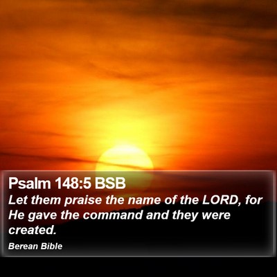 Psalm 148:5 BSB Bible Verse Image