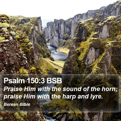 Psalm 150:3 BSB Bible Verse Image