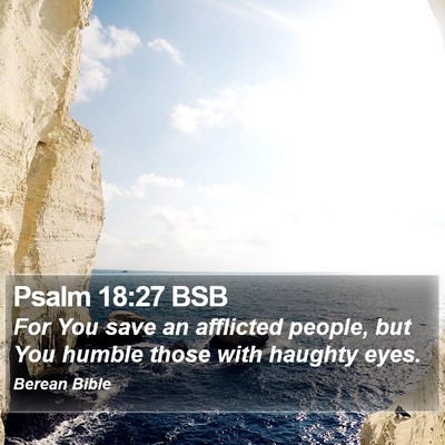 Psalm 18:27 BSB Bible Verse Image