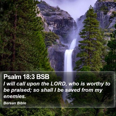 Psalm 18:3 BSB Bible Verse Image