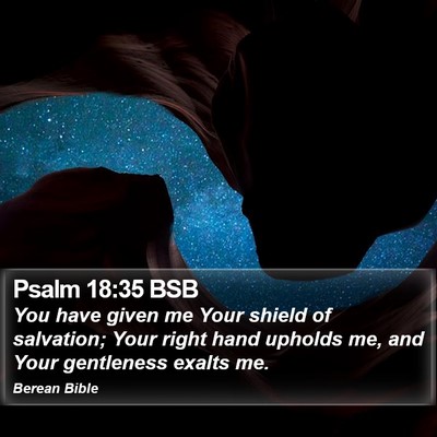Psalm 18:35 BSB Bible Verse Image