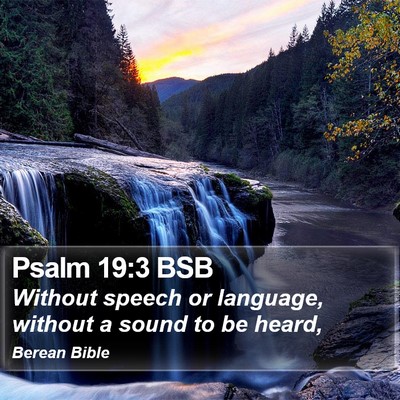 Psalm 19:3 BSB Bible Verse Image