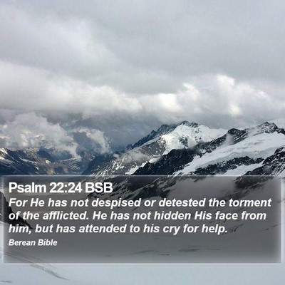 Psalm 22:24 BSB Bible Verse Image