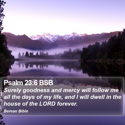 Psalm 23:6 BSB Bible Verse Image