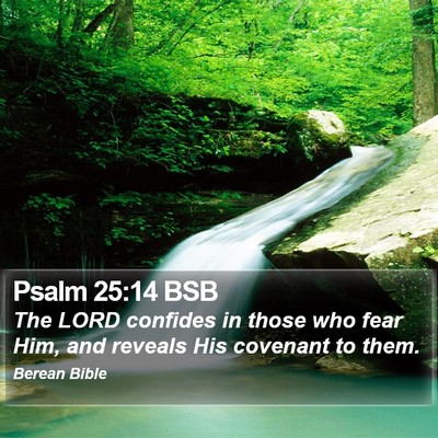 Psalm 25:14 BSB Bible Verse Image