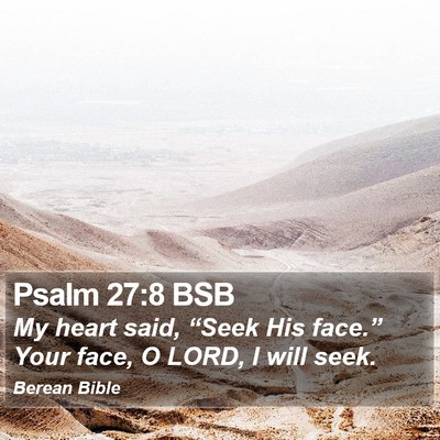 Psalm 27:8 BSB Bible Verse Image