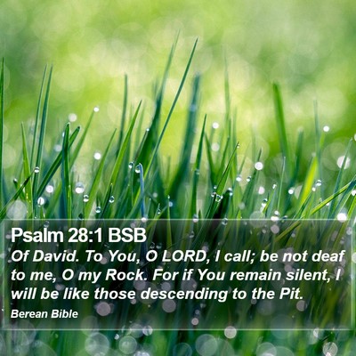 Psalm 28:1 BSB Bible Verse Image