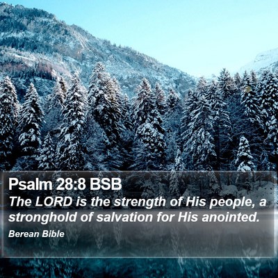 Psalm 28:8 BSB Bible Verse Image