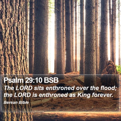 Psalm 29:10 BSB Bible Verse Image