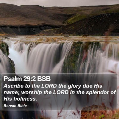 Psalm 29:2 BSB Bible Verse Image