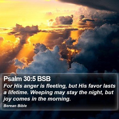 Psalm 30:5 BSB Bible Verse Image