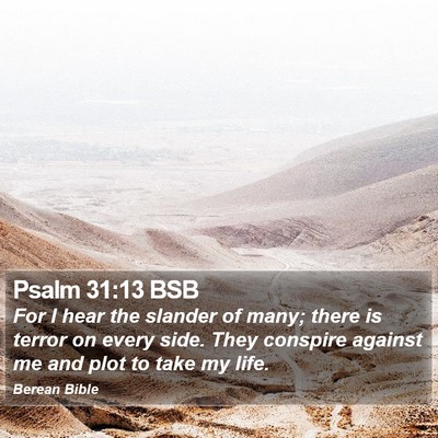 Psalm 31:13 BSB Bible Verse Image