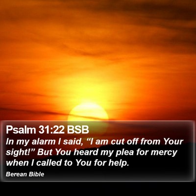 Psalm 31:22 BSB Bible Verse Image