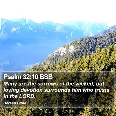 Psalm 32:10 BSB Bible Verse Image