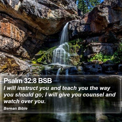 Psalm 32:8 BSB Bible Verse Image