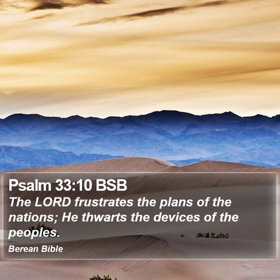 Psalm 33:10 BSB Bible Verse Image