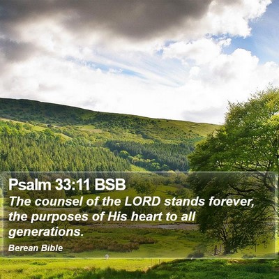 Psalm 33:11 BSB Bible Verse Image