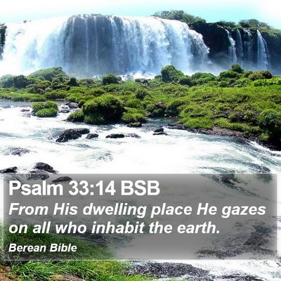 Psalm 33:14 BSB Bible Verse Image
