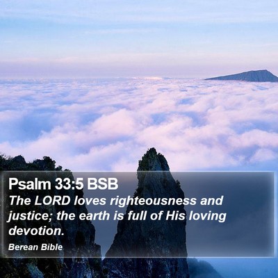 Psalm 33:5 BSB Bible Verse Image