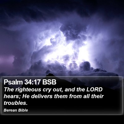 Psalm 34:17 BSB Bible Verse Image