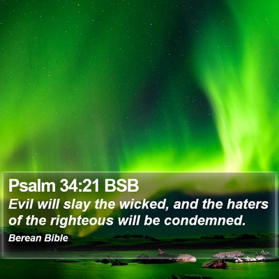 Psalm 34:21 BSB Bible Verse Image