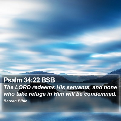 Psalm 34:22 BSB Bible Verse Image