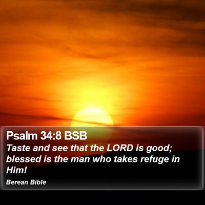 Psalm 34:8 BSB Bible Verse Image