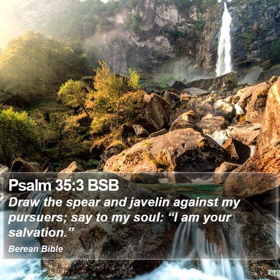 Psalm 35:3 BSB Bible Verse Image